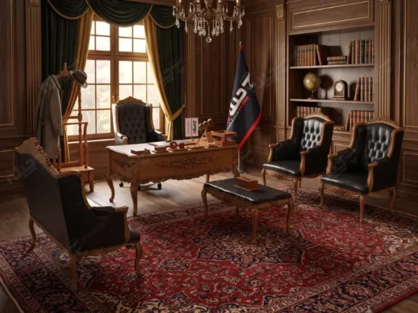 ست مبلمان مدیریت کلاسیک کوئین تاجدار